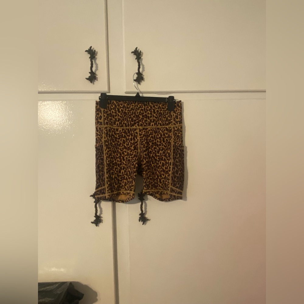 Fabletics Leopard Print Powerhold Active Shorts - image 1